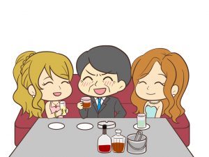 着服したお金で、銀座の高級クラブで美女達に囲まれ豪遊、贅沢三昧